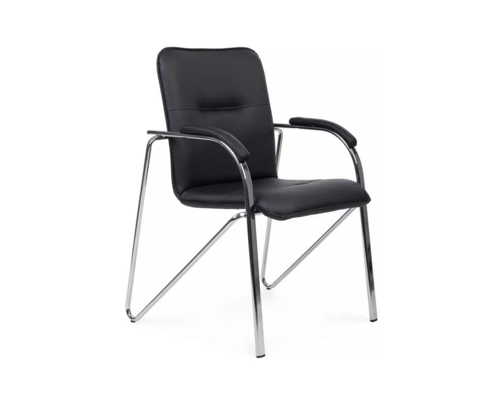 Стул Самба с мягкими подлокотниками SMB-01H Хром гальв.