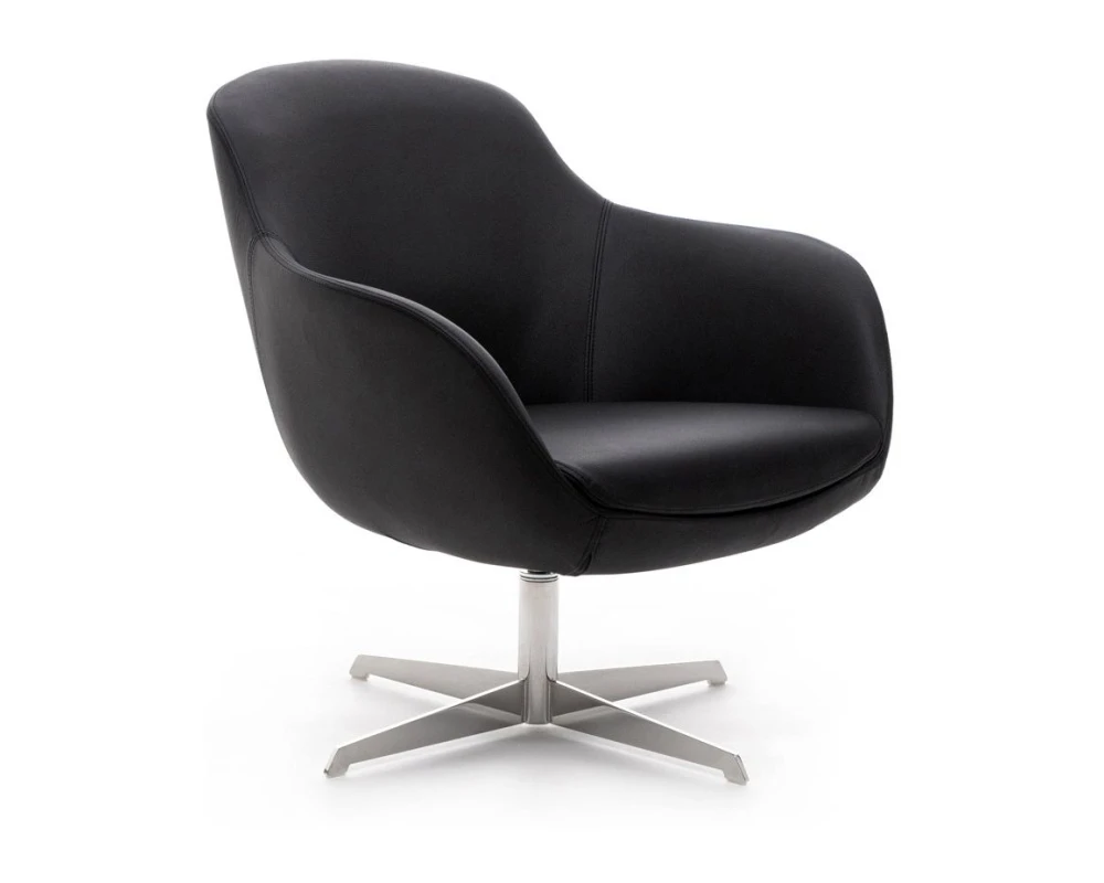 Кресло Noble Metal Натуральная кожа, Черный