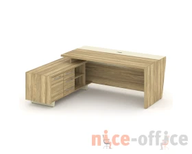 Стол для руководителя с опорной тумбой, левый 200 Корнер / Corner images
