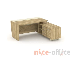 Стол для руководителя с опорной тумбой, правый 180 Корнер / Corner images