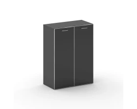 Шкаф широкий средний стекл. дверь закрытый 896x460x1202 Фреско / Fresco images