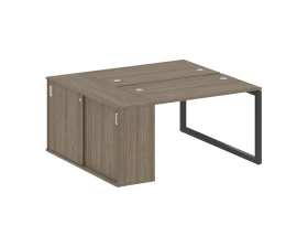 Рабочая станция с шкафом-купе на О-образном м/к 1610x1475x750 Метал Систем Куатро 5x5 / Metal System Quattro 5x5 images