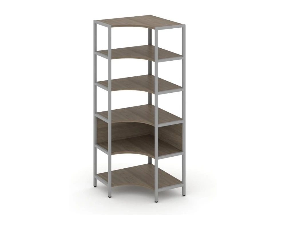 Односекционный угловой стеллаж пятиярусный 810х810х1980 Шелф Систем / Shelf System