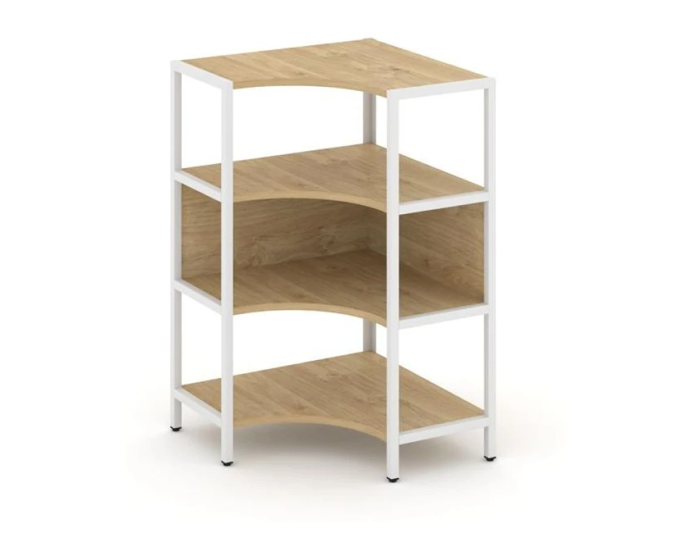 Односекционный угловой стеллаж трехярусный 810х810х1246 Шелф Систем / Shelf System