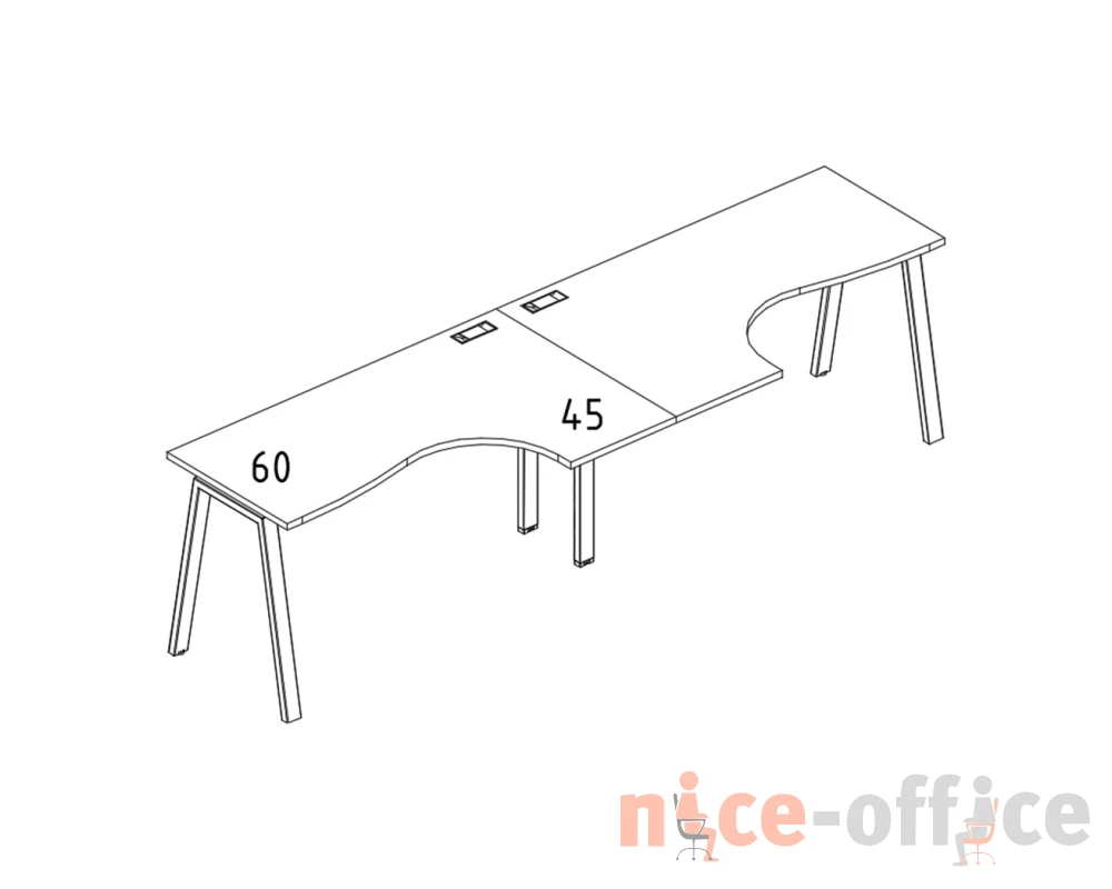 Рабочая станция эргономичная Классика каркас TRE (2х120) A4.PRO