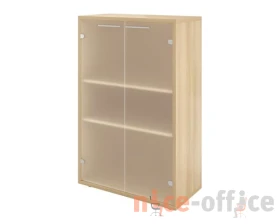 Шкаф низкий 800х400х1250 стекло сатин Дублин images