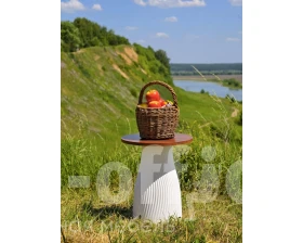 Столик журнальный SHT БАО Орех гварнери/Белый images