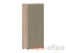 Шкаф с глухими средними и малыми дверьми 854х452х1958 Torr Люкс images