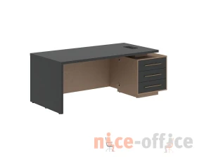 Стол руководителя с тумбой, правый 2000х900х750 Веллион / Velion images