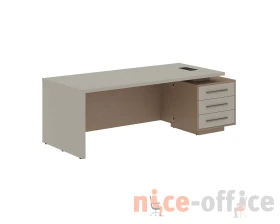 Стол руководителя с тумбой, правый 2200х900х750 Веллион / Velion images